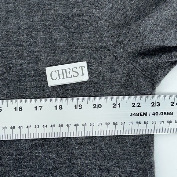 Vince Men's Dark Gray 100% Wool Long Sleeve Henley Shirt Light Pullover Top XL - Picture 9 of 9